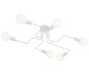 ZÁVESNÁ LED STROPNÁ LAMPA POKRYTÁ RETRO SPIDER LUSTER E27 x6 BIELE ZD74K