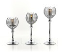 Sada svietnikov Glamour Lantern Chrome Silver