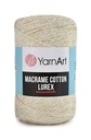 Výplet YarnArt Macrame Bavlnený Lurex 3mm 724 ecru