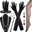 SET PERLY PERLY CIGARILLET FISHNET LADY DAMA DISKUSIA KARNEVAL PROM