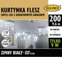 LED svetelná clona cencúľ FLESZ 100L 9,6m 9W studená biela IP44 13-582