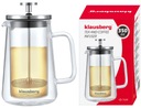 Sklenený nálevník na kávu/čaj 350ml French Press KLAUSBERG džbán