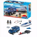 TERÉNNE POLICAJNÉ VOZIDLO PLAYMOBIL 5187 S MOTOROVÝM ČLNOM