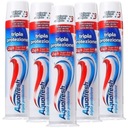 Aquafresh Fresh Minty zubná pasta s pumpičkou, stojatá TUBE 1450ppm 5x 100ml