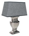 Nočná lampa strieborno šedá moderná glamour lampa