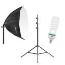 Balenie lampy softbox 60 VÝKONNÁ 125W ŽIAROVKA, statív