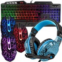 SLÚCHADLÁ KLÁVESNICA A MYŠ PODSVIETENÁ MYŠ RGB GAMING SET