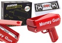 Money Gun Streľba Red Launcher Money Gun Bankovky