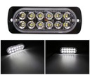 DRL Zadné svietidlo 12 LED, silné, 12V-24V, malé, biele