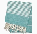 FOUTA PAREO UTERÁK S FRINGE PLÁŽOVÁ SAUNA SPA 100% BAVLNA 95x195 TYRKYS.