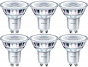 6x LED ŽIAROVKA 3,5W (35W) WW 3000K GU10 PHILIPS