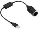 ADAPTÉR KONVERTOR USB ZAPAĽOVAČ ZÁSUVKA 12V AUTO