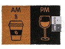 AM / PM rohožka WINE COFFEE FUNNY