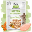 Brit Care Kitten filety v šťave s kuracím mokrým krmivom pre mačiatka 12 x 85 g