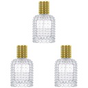 Sklenená fľaša na parfumy Crystal Atomizer Valentines Gold Set 3x50ml