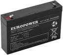 BATÉRIA AGM VRLA BATÉRIA EUROPOWER EP EP7-6 6V 7AH 7Ah EP7 ZDROJ UPS