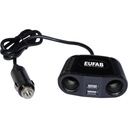 Zapaľovač cigariet + 2x USB Eufab