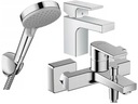 HANSGROHE sprcha + vaňa + umývadlová batéria