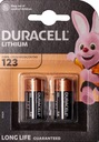 10x LÍTIOVÁ BATÉRIA 3V DURACELL CR123 A DL 123 BL2