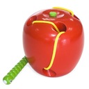 VIGA Drevený prekladaný bludisko vzdelávací červ v jablku