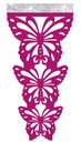 OPENWORK moderná dekoračná zástena BUTTERFLIES jarná GLAMUR biela farby 90 cm VEĽKÁ