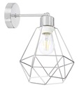 NÁSTENNÁ LAMPA, masívna, loft drôt, E27, chróm