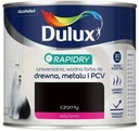 Dulux Rapidry univerzálna farba na drevo, kov, PVC, čierny satén, 0,4L