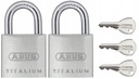 2 ABUS TITALIUM SYSTEM 1-KĽÚČOVÉ VISNÉ ZÁMKY 727 30MM