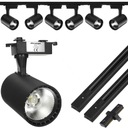 6x TRACK LAMPA DO ŠATNÍKA REFLEKTOROVÉ LED svietidlo DO STUDENEJ SPÁLNE 2m