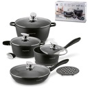 MRAMOROVÉ HRNCE INDUKČNÉ premium SET HRNCOV SET FRY PAN sada 12 ks