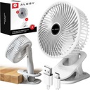 Stojanový stolný ventilátor, manuálny, tichý, výkonný, otočný USB - Alogy