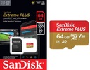 Micro SD karta SANDISK EXTREME PLUS 64 GB 200 MB/s