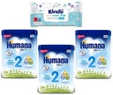 HUMANA 2 HMO NÁSLEDNÉ MLIEKO 6m+ 3x750g + Utierky