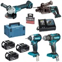 MAKITA COMBO SADA 4 NÁRADÍ 18V 3X6Ah ZADARMO