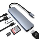 DOKOVACÍ STANICA ADAPTÉR ROZBOČ USB-C PD 2xUSB HDMI SD