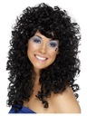 Čierna parochňa Black Hair Curls Parochňa