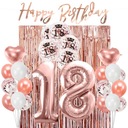 Balóniky Set 18th Birthday ROSE GOLD Osemnáste narodeniny