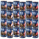 BRIT BY NATURE Mokré krmivo pre psov, mix príchutí, 24 x 400 g