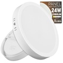 LED stropný panel, povrchová montáž, okrúhly, biely, 24 W, nebliká, CCD lampa