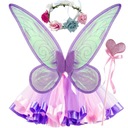 Kostým Fairy Tutu Butterfly Elf Cosplay Crown WINGS súprava doplnkov