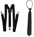 Gangster Outfit Set Black Tie Suspenders Retro Mafia Carnival 20. roky