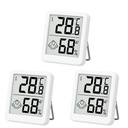 LCD TEPLOMER MINI METEOSTANICA POČASIE HYGROMETER MAGNET SADA 3 kusov