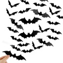 3D nálepky na stenu Halloween Bats, 81 ks.