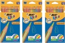 BIC CONTE TROPICOLOR pastelky ceruzkové 12 col. x 3 ks