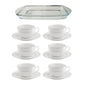 BIELE ESPRESSO KÁVOVÉ ŠÁLKY PRE 6 OSÔB PORCELÁNOVÁ SADA + ZADARMO