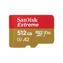 SanDisk microSDXC Extreme 512 GB 190/130 MB/s A2 C10 V30 UHS-I U3