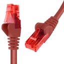 RJ45 CAT 6 U/UTP AWG24 kábel červený 25m