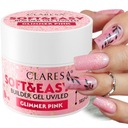 CLARESA SOFT & EASY NAIL BUILDING GEL S GLIMMER RUŽOVÝMI ČASŤAMI 90 g