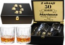 Whisky set s gravírovanými sklenenými kockami vianočný darček