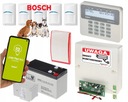 SATEL Alarm System 5x BOSCH PIR aplikácia detektora pohybu SMS notifikácie